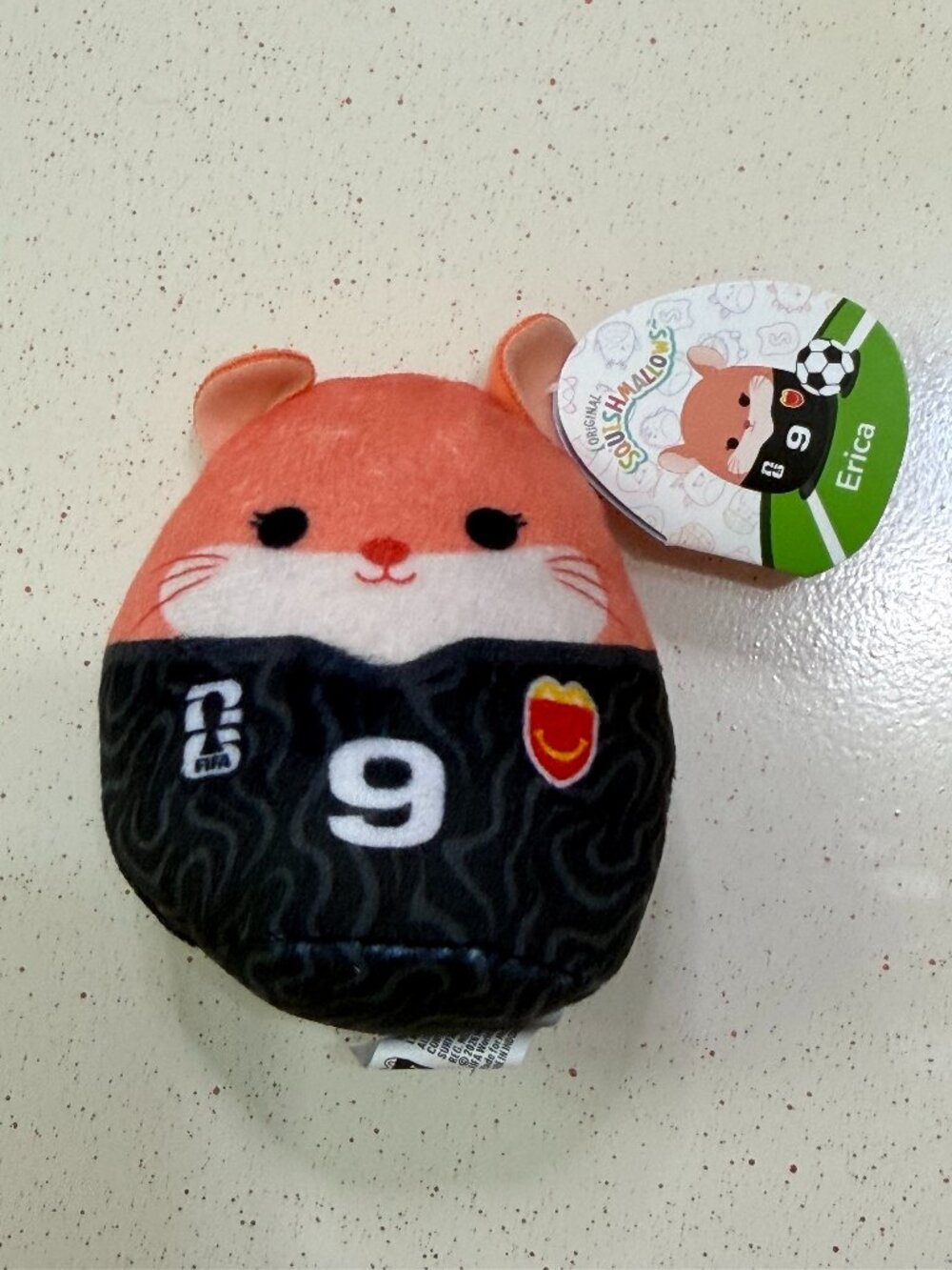 Squishmallows Erica Hamster #9 McDonald’s FIFA World Cup 26 Plush NWT Box